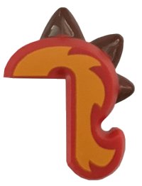 LEGO part Cat Tail with Spikes with Yellow Flames Pattern 42859pb01