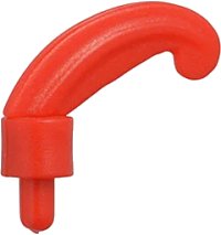 Minifigure, Plume Feather Small en rouge, numéro de pièce LEGO 4502a