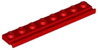LEGO part Plate, Modified 1 x 8 with Door Rail 4510