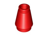 LEGO part Cone 1 x 1 with Top Groove 4589b