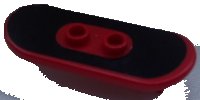 LEGO part Minifigure, Utensil Skateboard with Mag Wheel Holders with Black Surface Pattern (Sticker) - Set 3535 45917pb001