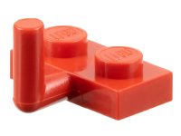 Plate, Modified 1 x 2 with Bar Arm Up (Horizontal Arm 6mm) en rojo, número de pieza LEGO 4623a