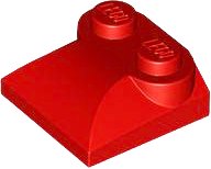 LEGO part Slope, Curved 2 x 2 x 2/3 with 2 Studs and Curved Sides 47457