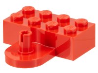 LEGO part Brick, Modified 2 x 4 with Coupling, Male - Raised Pin and Curved Wall 4747b