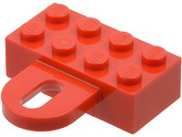 LEGO part Brick, Modified 2 x 4 with Coupling, Female 4748