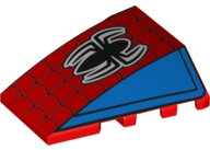 LEGO part Wedge 4 x 4 Triple Curved No Studs with Web and Black Spider Pattern 47753pb081