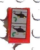 LEGO part Panel 1 x 2 x 1 with Helicopter Landing Gear Instructions Pattern (Sticker) - Set 8856 (4865pb024)