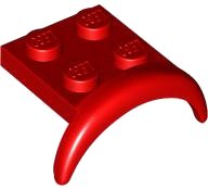 LEGO part Wheel Arch, Mudguard 2 x 3 x 1 1/3 with 2 x 2 Plate 49097