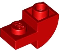 LEGO onderdeel Slope, Curved 2 x 1 Inverted with Recessed Stud 5847