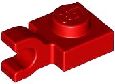 LEGO part Plate, Modified 1 x 1 with U Clip (Horizontal Grip) 6019