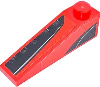 LEGO part Slope 18 4 x 1 with Black Rear Windows Pattern Model Right Side (Stickers) - Set 75890 60477pb017R