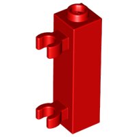LEGO onderdeel Brick, Modified 1 x 1 x 3 with 2 Clips (Vertical Grip) - Hollow Stud 60583b