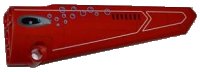 LEGO part Technic, Panel Fairing # 6 Long Smooth, Side B with Vent Hole and Bubbles Pattern (Sticker) - Set 8077 64393pb004