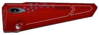 LEGO onderdeel Technic, Panel Fairing # 6 Long Smooth, Side B with Vent Hole and Bubbles Pattern (Sticker) - Set 8077 (64393pb004)