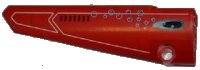 LEGO onderdeel Technic, Panel Fairing # 5 Long Smooth, Side A with Vent Hole and Bubbles Pattern (Sticker) - Set 8077 64681pb004