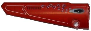 LEGO onderdeel Technic, Panel Fairing # 5 Long Smooth, Side A with Vent Hole and Bubbles Pattern (Sticker) - Set 8077 (64681pb004)