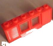 LEGO onderdeel Window 1 x 6 x 2 with Shutters with Extended Lip, with Glass 646bc01