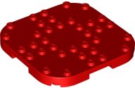 LEGO part Plate, Modified 8 x 8 with Rounded Corners and 4 Feet 66790