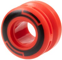 LEGO part Wheel 11mm D. x 8mm with Center Groove, 8 Spokes and Smooth Side with Black Circle and Arcs Pattern 6683pb01