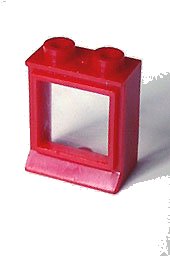 LEGO onderdeel Window 1 x 2 x 2 with Extended Lip, with Glass, Hole in Top 7026bc01