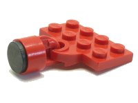 LEGO part Plate, Modified 2 x 4 with Train Coupler Open for Magnet with (Same Color) Magnet Coupling, Train - 6.5mm Cylinder (737a / x547b) 737ac01