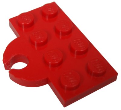 LEGO onderdeel Plate, Modified 2 x 4 with Train Coupler Open for Hook (737b)