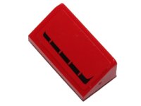 LEGO part Slope 30 1 x 2 x 2/3 with Black Broken Stripe Pattern Model Left (Sticker) - Set 30191 85984pb047l