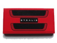LEGO part Tile 2 x 4 with White 'STRALIS' and Black Grille Pattern (Sticker) - Set 75913 87079pb0392
