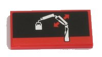 LEGO part Tile 2 x 4 with Crane Arm Movement 1 Pattern (Sticker) - Set 42043 87079pb0593