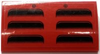 LEGO part Slope, Curved 2 x 4 x 2/3 with Bottom Tubes with Black Air Vent Grille Pattern (Sticker) - Set 76905 88930pb174