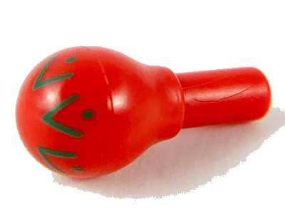 LEGO part Minifigure, Utensil Musical Instrument, Maraca with Green Geometric Pattern - Wide Print (90301pb02)