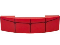 LEGO onderdeel Slope, Curved 4 x 1 x 2/3 Double with Dark Red Spider Web Pattern 93273pb216