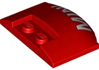 LEGO part Wedge 3 x 4 x 2/3 Triple Curved with 'MINI' Pattern 93604pb003