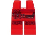 LEGO onderdeel Hips and Legs with Black and Gold Tunic Hem and Dark Red Sash and Knee Wrappings Pattern 970c00pb1136