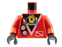 LEGO part Torso Divers Submarine Logo and Gauges Pattern / Red Arms / Black Hands 973px51c01