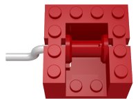 LEGO part String Reel Winch 4 x 4 x 2 with Metal Handle (Red Drum) bb0067