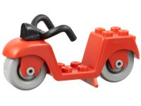 LEGO part Fabuland Scooter with Black Handlebars and Light Gray Wheels fabac3