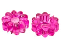 LEGO part Clikits, Icon Flower 10 Petals 2 x 2 Small with Hole, Polished (Transparent Colors Only) 46283
