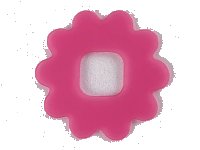 LEGO part Clikits, Icon Accent Rubber Flower 10 Petals 2 3/4 x 2 3/4 46468