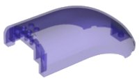 LEGO part Windscreen 16 x 8 x 6 Curved with 3 Pin Holes 16477