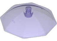 LEGO part Minifigure, Utensil Umbrella Top with No Bottom Flaps, 6 x 6 with Top Stud 4094