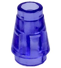 LEGO part Cone 1 x 1 with Top Groove 4589b