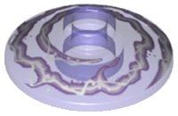 LEGO part Dish 2 x 2 Inverted (Radar) with Lavender and White Electricity Pattern 4740pb011