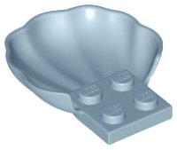 LEGO part Conchiglia Vongola / Pettine con 4 Studs 18970