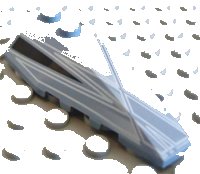 LEGO onderdeel Wedge 6 x 2 Right with Alpha Team Arctic Pattern 41747pb016