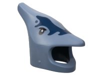 LEGO part Minifigure, Headgear Head Cover, Costume Pterodactyl with Dark Blue Markings, Black and White Eyes Pattern 6648pb01
