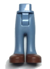 LEGO part Mini Doll Hips and Trousers with Back Pockets with Reddish Brown Shoes Pattern - Thick Hinge 92253c00pb33