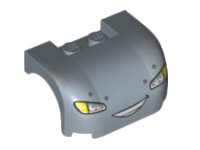 LEGO part Vehicle, Mudguard 3 x 4 x 1 2/3 Curved with Front with Headlights, Yellow Blinkers and Smile with Teeth Pattern 93587pb14