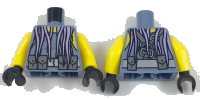 LEGO part Torso Scuba Vest with Utility Belt with Pouches and Lavender Tentacles Pattern / Yellow Arms / Black Hands 973pb2859c01