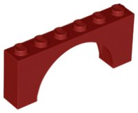 LEGO part Brick Arch 1 x 6 x 2 - Thin Top without Reinforced Underside [New Version] 15254
